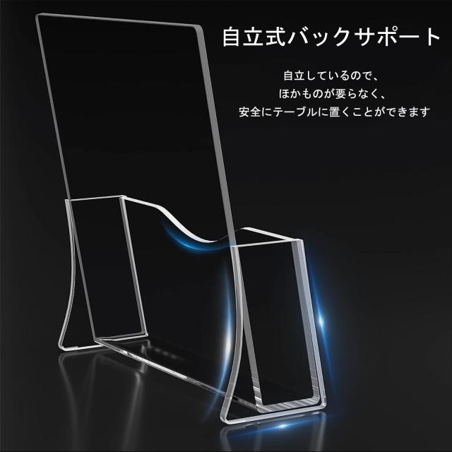 YMJOGGUE 2個 カタログ・POP広告スタンド 透明アクリル A6縦型