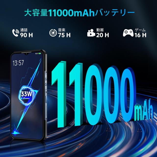 OUKITEL WP35 Pro 5G SIMフリー スマホ 本体 36GB RAM+512GB ROM 2TB