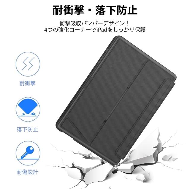 【2025 iPad Pro 13インチ (M4 2024) キーボード付きケース 縦向き・横向き対応 7色バックライト 高精度トラックパッド搭載 Type-C充電 1