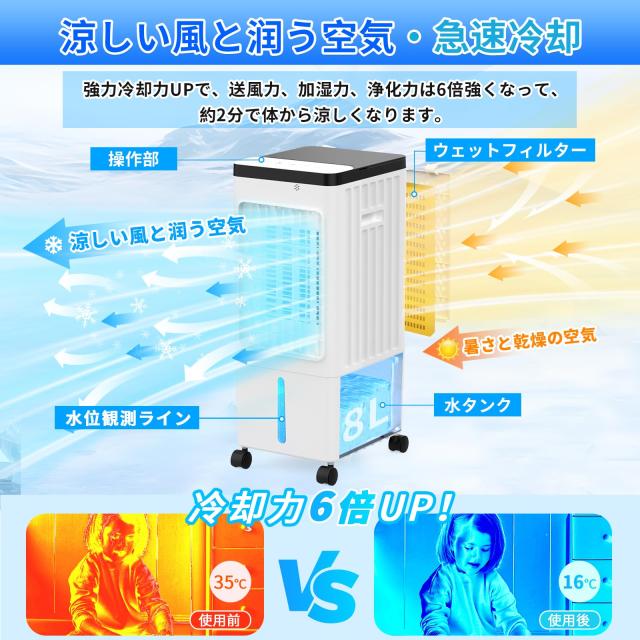 冷風機 強力 人気 冷風扇 冷風扇風機【1台4役・強冷感UP・