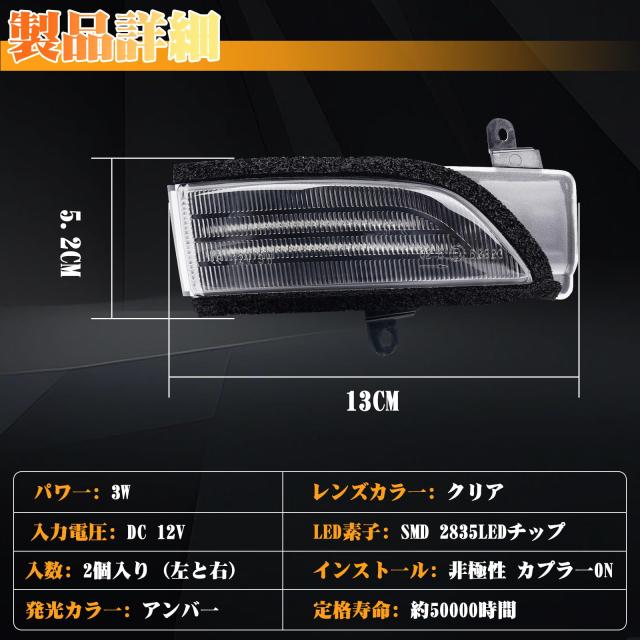 Gempro スバル WRX S4/STI レヴォーグ フォレスター XV インプレッサ レガシィ ドアミラーウィンカー車検対応 LED ミラー ウインカー 点_4