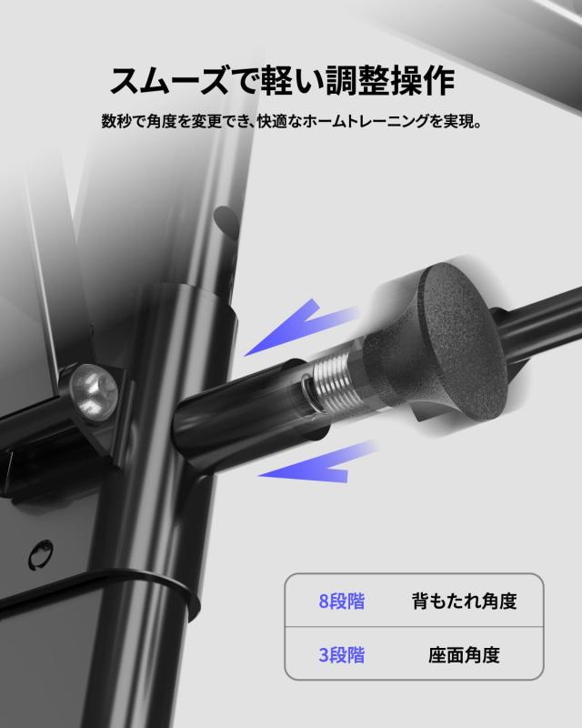 AIRHOP アップグレード版 トレーニングベンチ 角度調節 筋トレベンチ