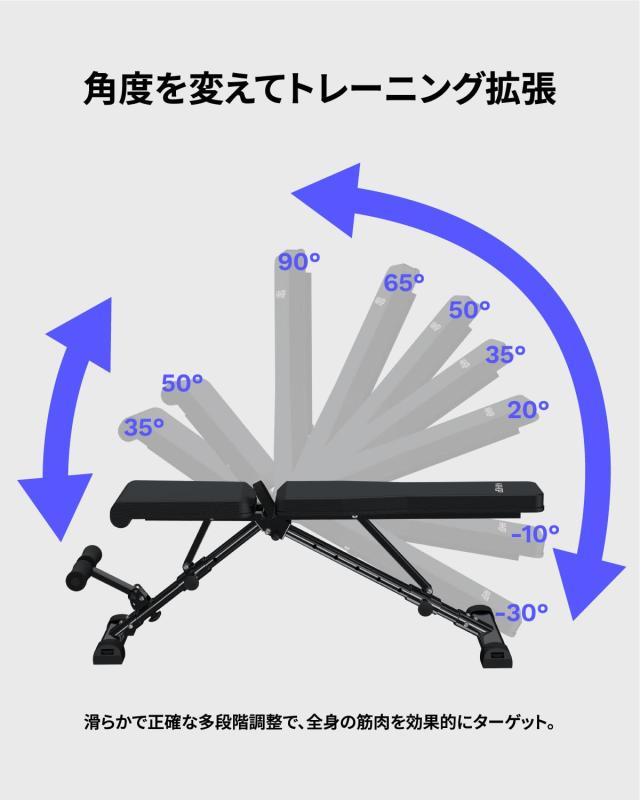 AIRHOP アップグレード版 トレーニングベンチ 角度調節 筋トレベンチ