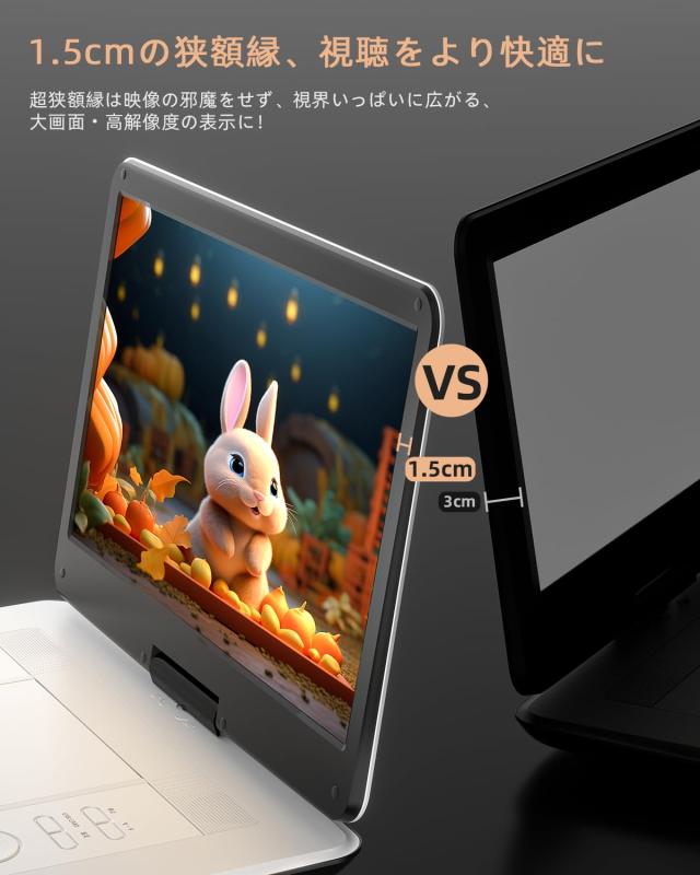 2025新登場・15.6インチ大画面・2年保証】 ポータブルDVDプレーヤー
