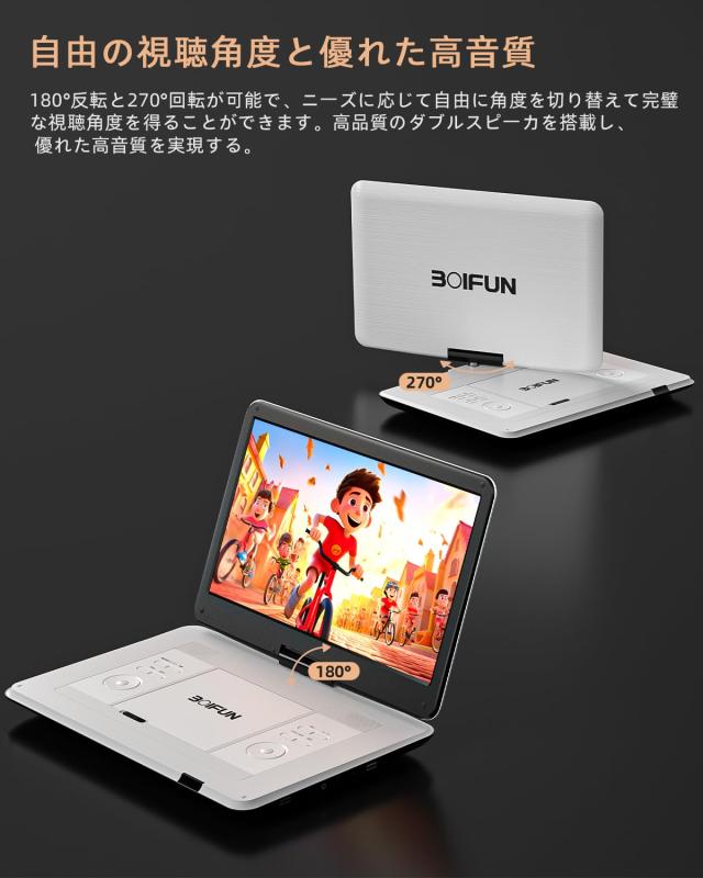 2025新登場・15.6インチ大画面・2年保証】 ポータブルDVDプレーヤー