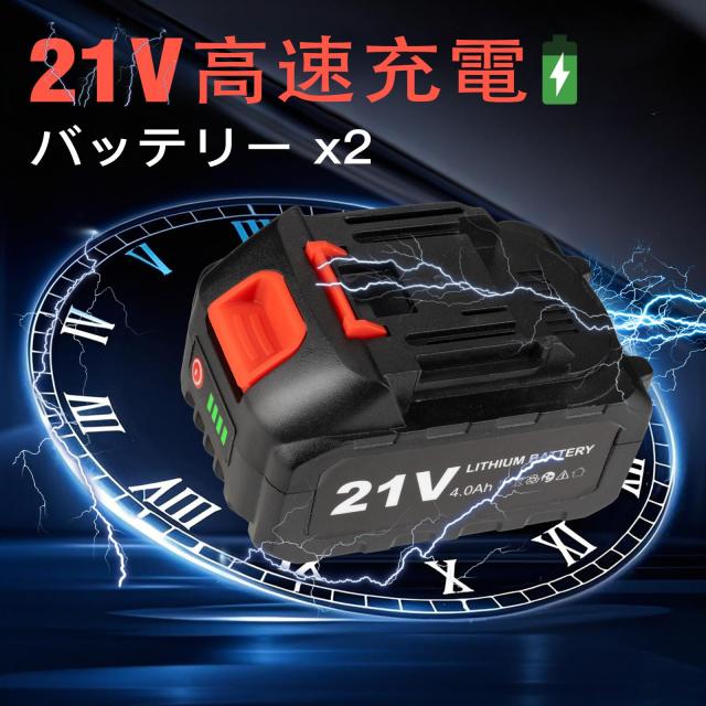 【2026新型】OnlyinNY 21V コードレスインパクトレンチ 1/2” 1000N・m (トルク) ブラシレス プロ仕様 2バッテリー4.0Ah 高速充電器 3300R_7