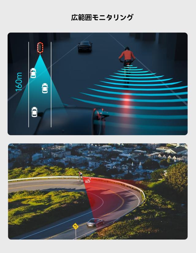 iGPSPORT SR mini 自転車後方レーダー リアビューレーダー テール