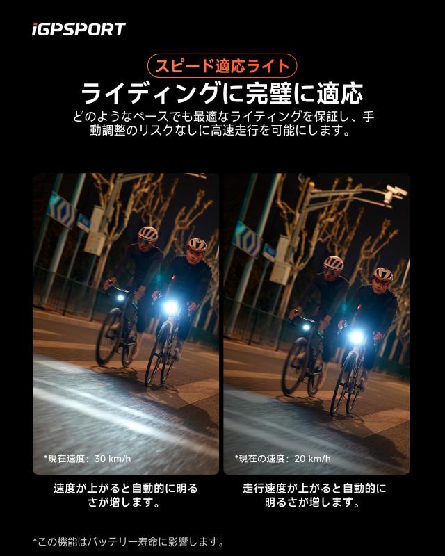 iGPSPORT VS1800S 自転車 ライト スマートなロードバイク ライト 1800