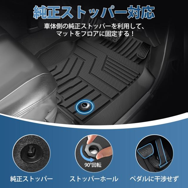 Kotesoto トヨタ ランドクルーザー250系 7人乗り フロアマット ランクル250 セカンドマット Land Cruiser250 トランクマット GDJ250W 3D_3