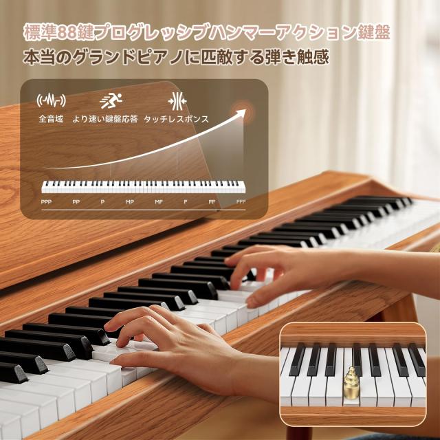 TERENCE 電子ピアノ 88鍵盤 ハンマーアクション鍵盤 20Wデュアル