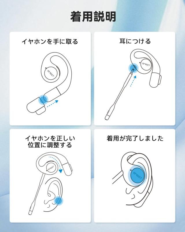 EMEET AirFlow Zoom認証 ワイヤレスイヤホン オープンイヤー 耳を塞が