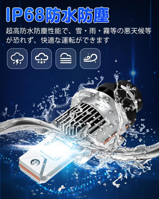 SUPAREE d2s led ヘッドライト 爆光 車検対応 純正HID交換用 ホワイト6500K 配線レス DC12-24V 高速冷却ファン IP68防水対策 キャンセラ_5