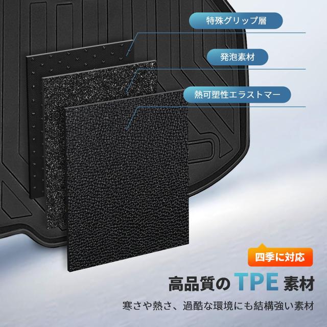新型 ランクル250 7人乗り 車種専用設計 ラゲッジマット ランドクルーザー250 専用 シートバック トランクマット TPE素材 ラゲージトレイ_4
