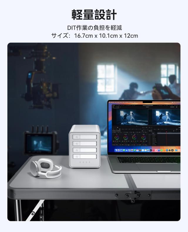 ORICO 40Gbps オールフラッシュ SSDケース 4*10Gbps M.2 SSD 外付け