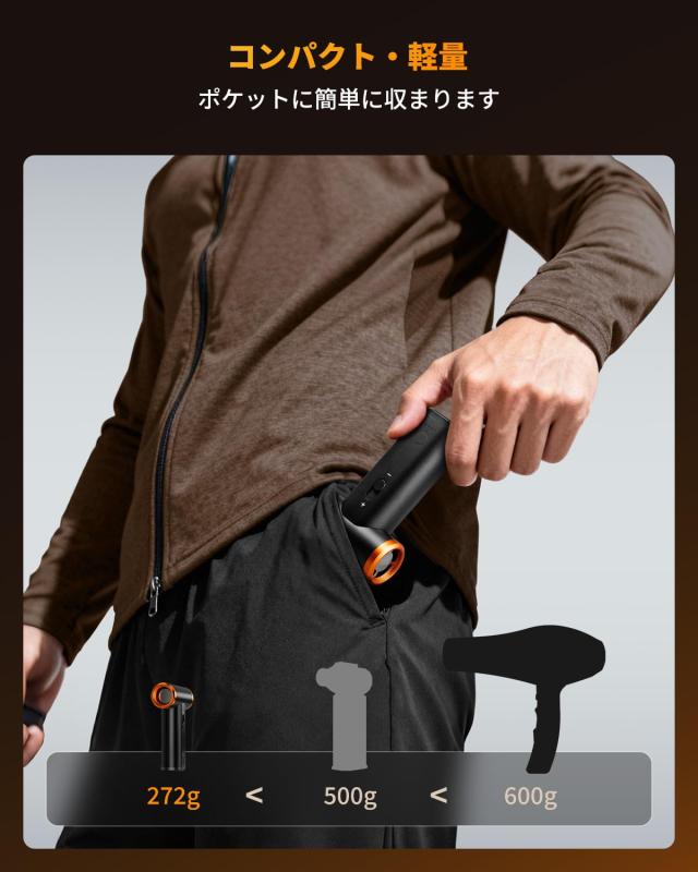 K＆F Concept 電動エアダスター ブロワー ハンディクリーナー 2in1 吹き吸い両用 9 種類ノズル付属 超強力300000RPM 無段階風力調整 最大_5