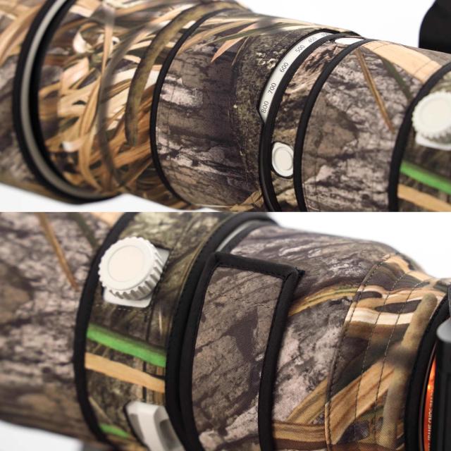 ROLANPRO 防水レンズカバー適用 ソニー 適用FE 400-800mm f/6.3-8 G OSS カモフラージュ レインカバー-#27 ジャングルカモフラージュ 防