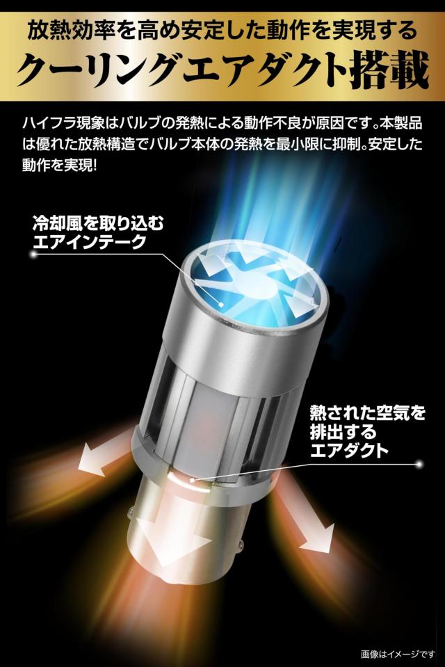 カーメイト(Carmate) 車用 ウィンカー LED バルブ GIGA S800 S25 800lm 2個入り BW354_7