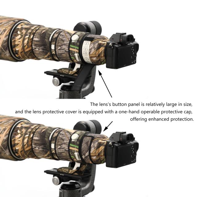 ROLANPRO レンズ迷彩コート適合するSony FE 400-800mm F6.3-8 G OSS SEL400800G レインカバー レンズ保護スリーブ 保護ケース-#49 芝生防