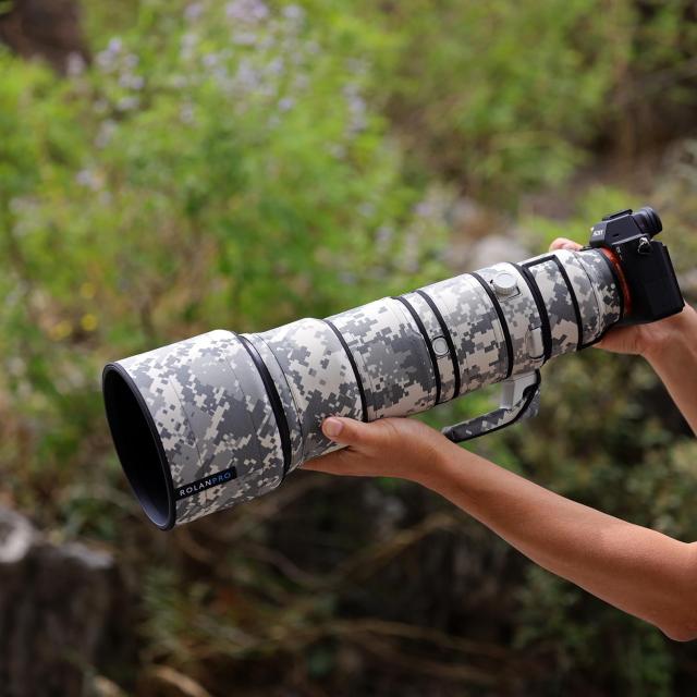 ROLANPRO レンズカモフラージュコート適合するSony FE 400-800mm F6.3-8 G OSS SEL400800G レインカバー レンズ保護スリーブ 保護ケース-