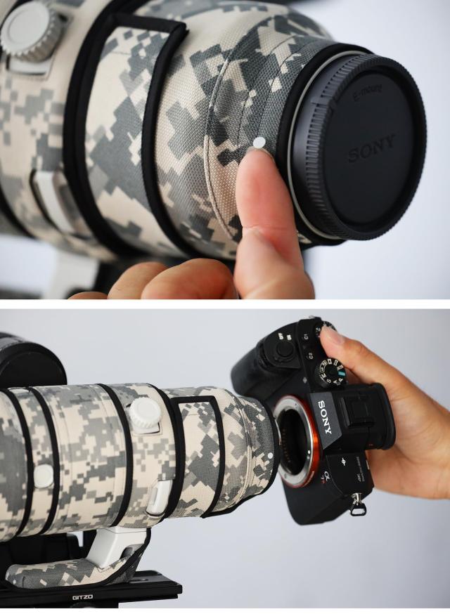 ROLANPRO レンズカモフラージュコート適合するSony FE 400-800mm F6.3-8 G OSS SEL400800G レインカバー レンズ保護スリーブ 保護ケース-