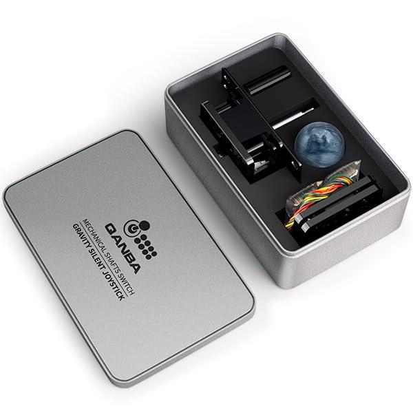 QANBA Gravity V8 アケコン レバー 重力機械軸 静音レバー 0.5倍/2倍の弾力 四角ガイド 円形ガイド 八角形ガイド 7000万回のスイッチ寿命