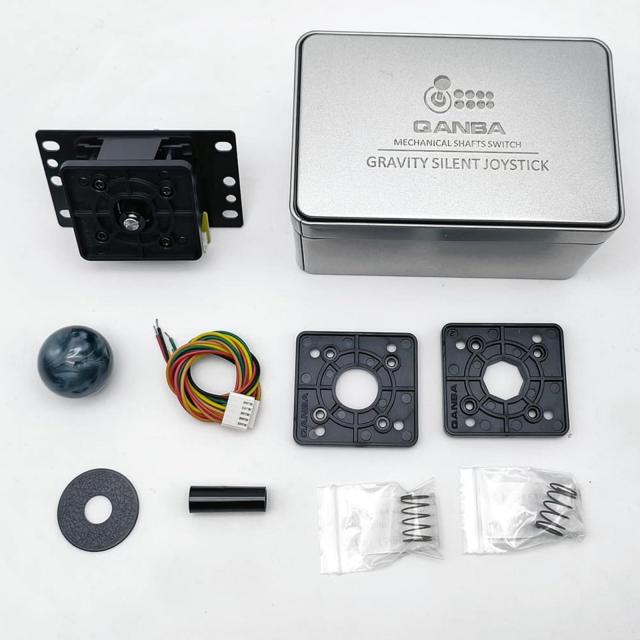 QANBA Gravity V8 アケコン レバー 重力機械軸 静音レバー 0.5倍/2倍の弾力 四角ガイド 円形ガイド 八角形ガイド 7000万回のスイッチ寿命