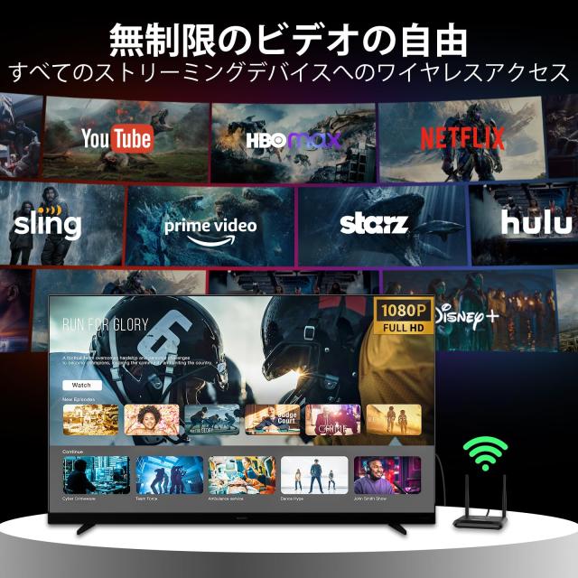ワイヤレス HDMI 無線 hdmi 送信機と受信機、PAKITE 1080 PフルHD 