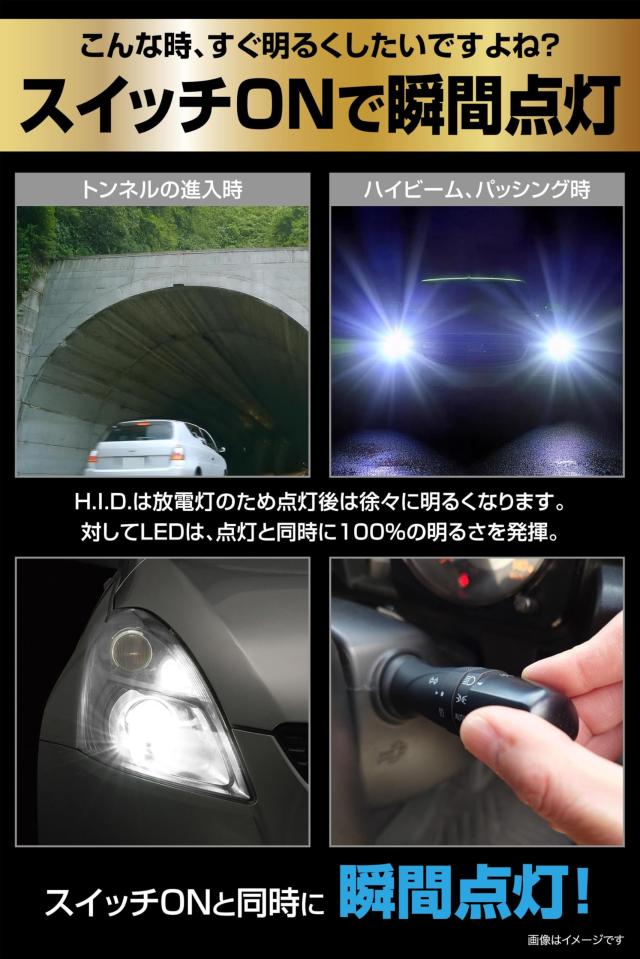 カーメイト(Carmate) GIGA HID D2S 用 LED ヘッドバルブ D10シリーズ 6000K 日本国内設計 保証 3年 ポン付け BW903_4