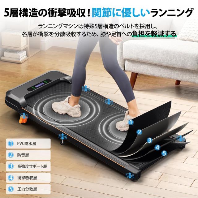 ACTFLAME ルームランナー 電動 折りたたみ式 静音設計 ウォーキング