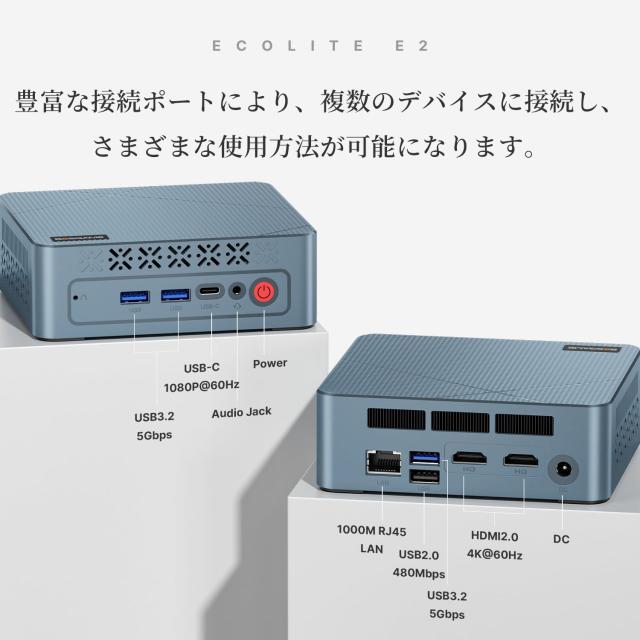 BOSGAME E2 ミニPC Windows 11 Pro BOSGAME E2 ミニPC Windows 11 Pro AMD Ryzen 5 3550H 16GB DDR4 RAM