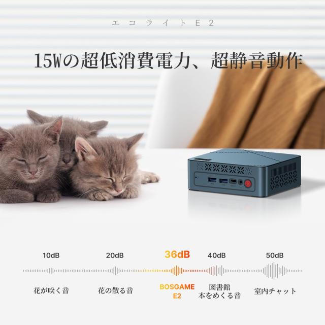 BOSGAME E2 ミニPC Windows 11 Pro AMD Ryzen 5 3550H 16GB DDR4 RAM