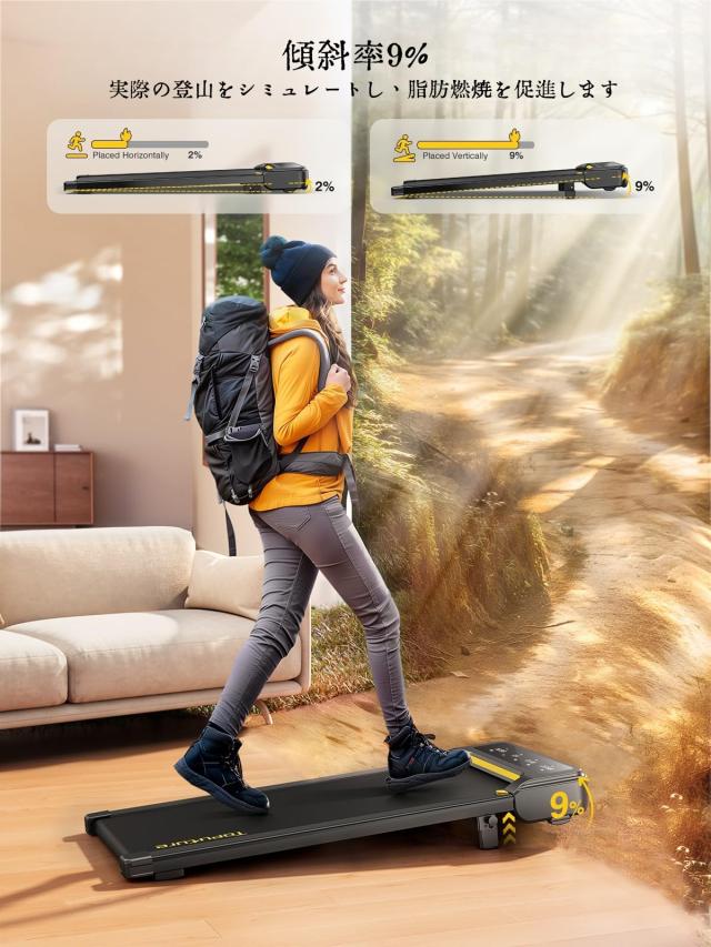 TOPUTURE ルームランナー 電動 ランニングマシン APP連動 多