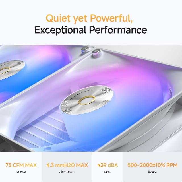 Ocypus Delta L24 ARGB CPUクーラー 簡易水冷 240mm、レイヤーARGBライティングエフェクト、TDP 280W、低ノイズポンプ、高性能4ピンPWM_6
