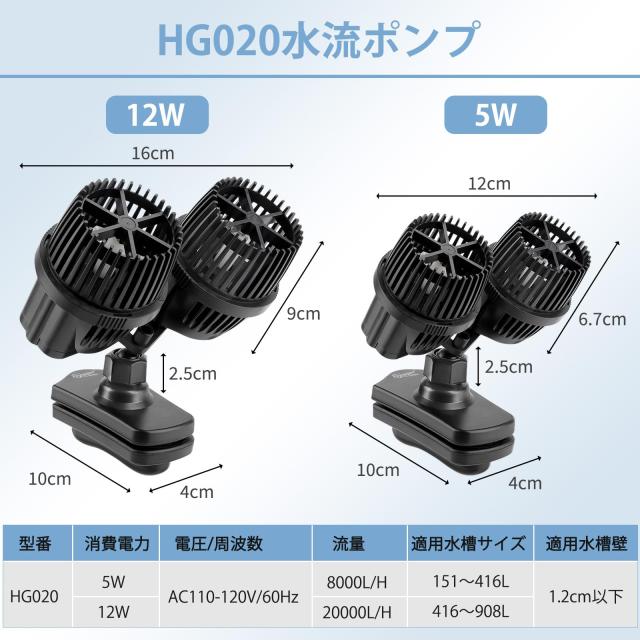 ベスタウェーブ　VW08HG25W 8000L/h水流ポンプ ボルクスジャパン VestaWave VW08HG 25W 8000L/h ウェーブポンプ