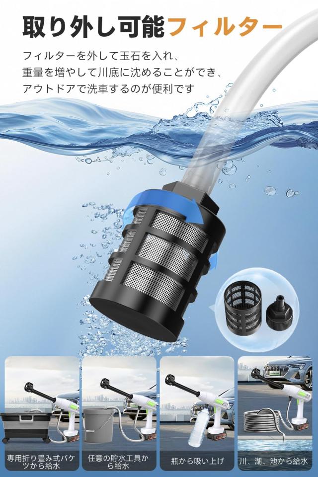 【ほぼ新品】Boomax コードレス高圧洗浄機　22L折り畳みバケツ付き Boomax高圧洗浄機 22L折り畳みバケツ付き コードレス高圧洗浄機