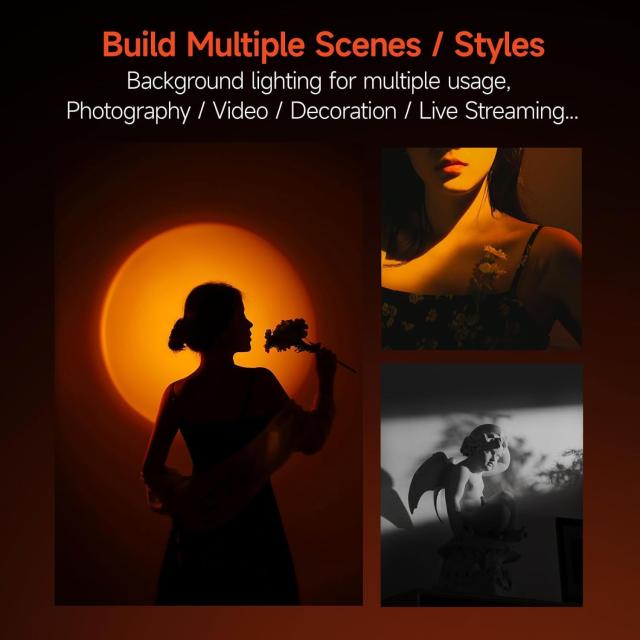 PHOTOOLEX LED撮影用ライト 4色モード 写真撮影用懐中電灯 8400mAh MAX10W 10段階の明るさ調節可能 充電式 4色補光灯 20種類のパターンフ