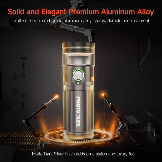 PHOTOOLEX LED撮影用ライト 4色モード 写真撮影用懐中電灯 8400mAh MAX10W 10段階の明るさ調節可能 充電式 4色補光灯 20種類のパターンフ