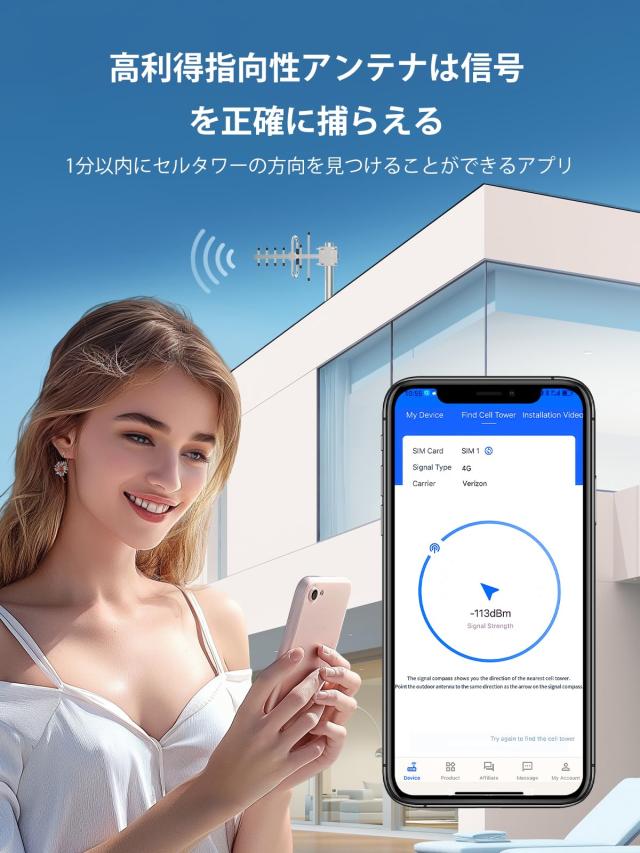 家庭用携帯電話信号アンプ | すべての日本の携帯電話キャリアに対応 -KDDI ＆ NTT ＆ Softbank | 拡張帯域Band 1,6,18,19,26信号