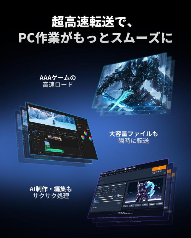 Acer Predator M.2 SSD 1TB GM6 NVMe2.0 2280 PCIe Gen4×4 超高速(最大