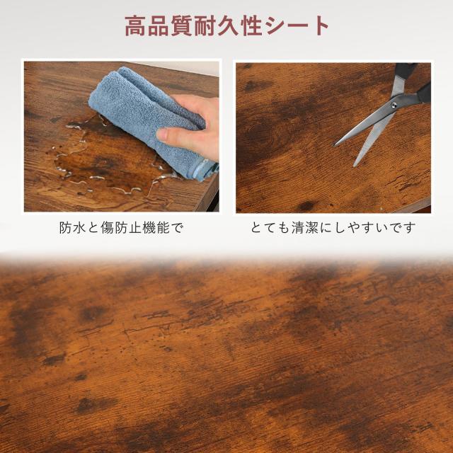 LeYoi オープンシェルフ ラック 棚 本棚 おしゃれ 収納ラック 木製ラック スチールラック 食器棚 レンジラック キッチンラック (レトロ_6