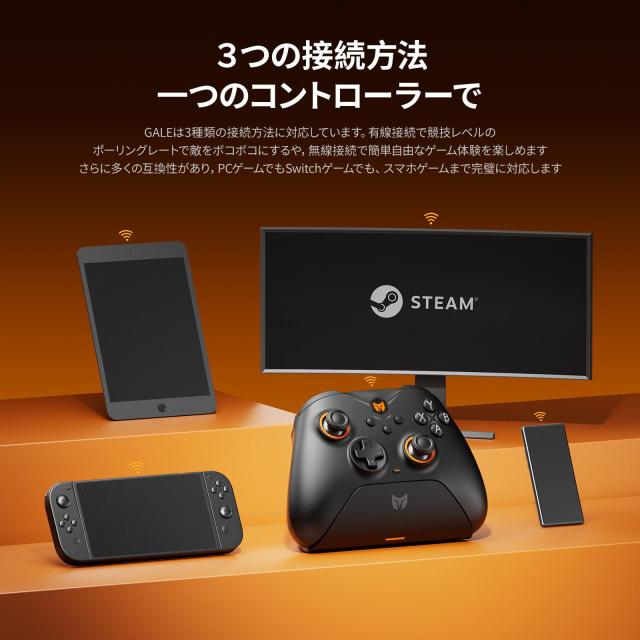 ゲームハンドル、BIGBIG WON Gale Hall PCコントローラー、モーションコントロール、ホールジョイスティック＆トリガー、3ペアのサムステ_5