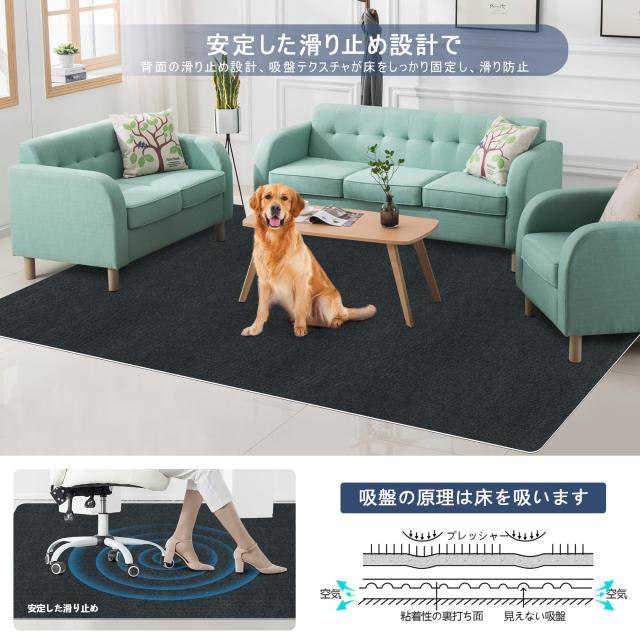 【Amazon 限定ブランド】XIWEIYI チェアマット フロアマットゲーミングマット 床保護マット家具保護パッド キズ防止・防音傷防止マットズ_2