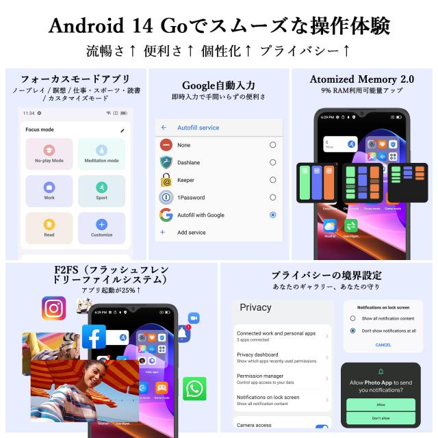 2025 NEW Android スマホ＆技適認証済】OSCAL Flat2C スマホ 本体 6GB