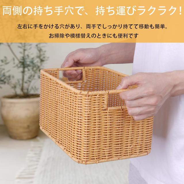 Niesporek 収納バスケット 雑貨かご 幅30×奥行20×高さ17cm 収納