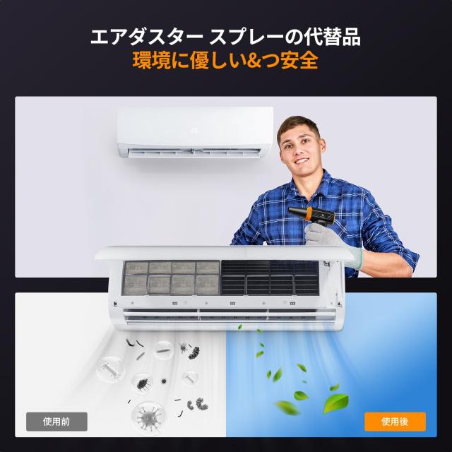 K＆F CONCEPT エアダスター 充電式ブロワー 超強力 150000RPM 超強力3段階風量調整 8000mAhバッテリー 長時間連続使用可能 Type-C充電式 L_7