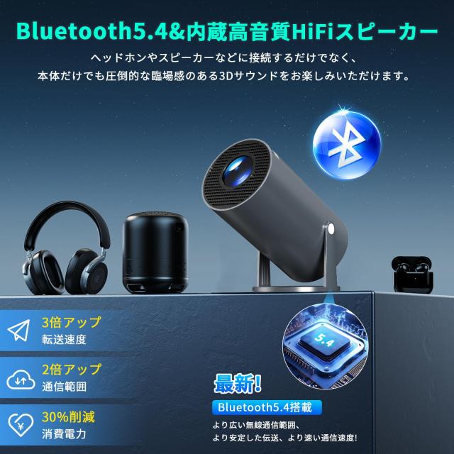 プロジェクター 家庭用【最新進化Android TV搭載！・4K対応・270°回転