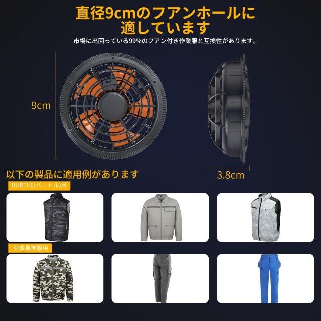 2025新登場 史上最強 43V超高出力 30000mAh】空調作業服 ファン