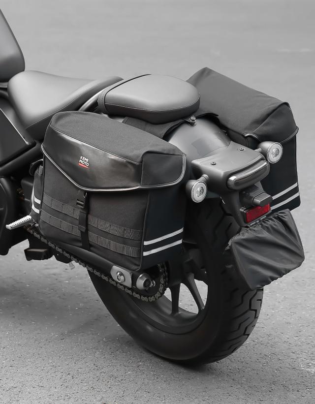 KEMIMOTO バイク サイドバッグ 左右セット サドルバック 30L大容量 撥水対応 小物収納 汎用 取付簡単 自転車 ツーリングバッグ オートバ_6