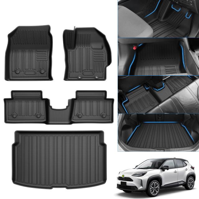 CARVANTA トヨタ ヤリス フロアマット + トランクマット フルセット 1台分 YARIS AT車用 3Dフロアマット ラゲッジマット 2020年8月〜現行_7