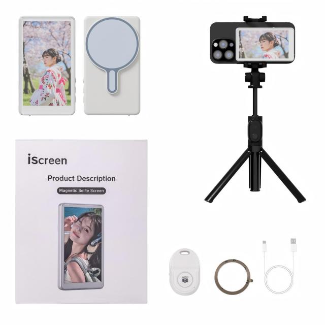 JEVDES iPhone用自撮りモニター iphone モニター 4K1080P 輝度調整可能